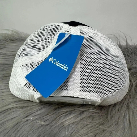 Columbia Hat Navy Blue White Mesh Snapback Baseball Cap Hiking Outdoor Range New - Picture 12 of 13